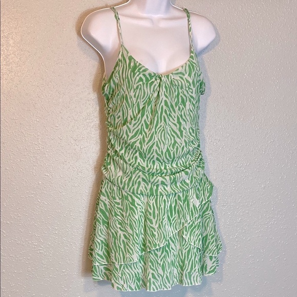Diane Von Furstenberg for Target Green and White Mini Dress - Picture 7 of 9